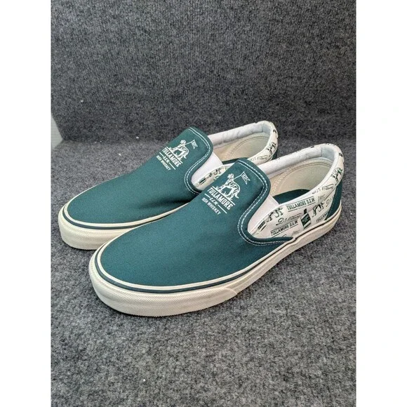 Tullamore Whiskey Slip On Skateboard Shoes Size 10 Green & White Excellent Cond. - Picture 4 of 16